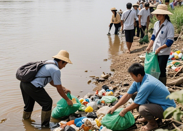 Cambodia’s 10,000 People Participate in River Trash Cleanup