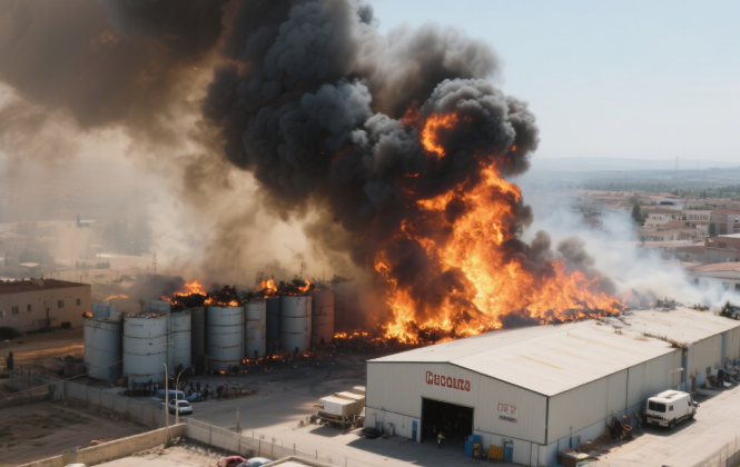 Transboundary Pollution Crisis Due to Chemical Warehouse Fire in Guadelajara, Spain