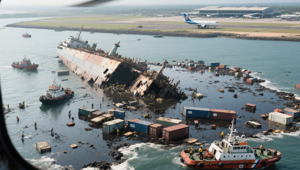 Cargo Ship Sinking in Indian Waters Raises Marine Pollution Risks