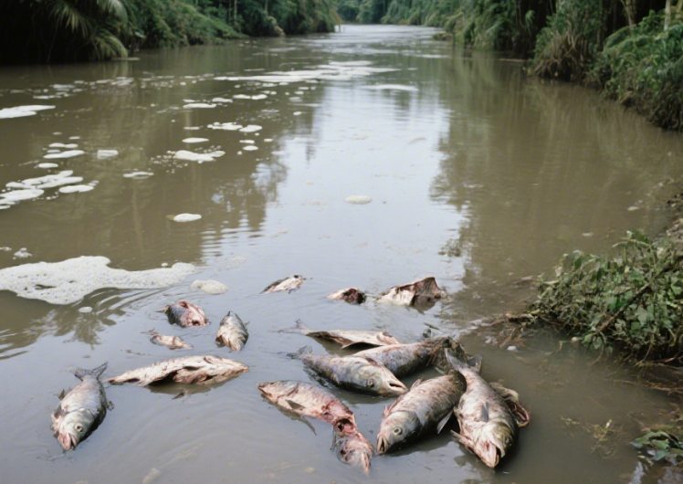 Illegal fishing and chemical pollution