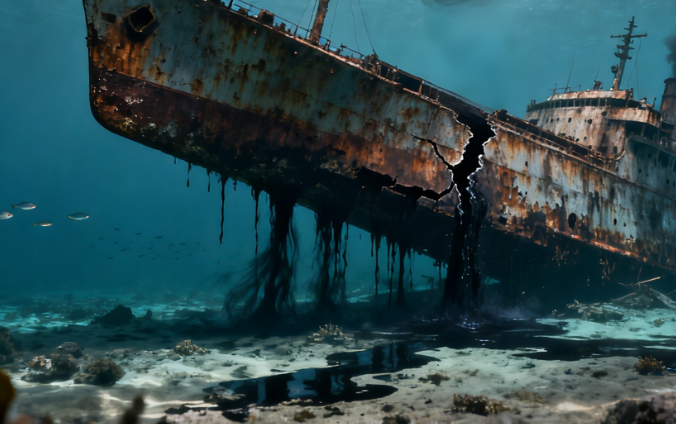 Fuel Leak Occurs from Sunken Ship Near Federated States of Micronesia