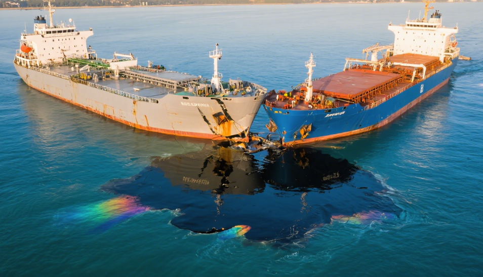 Collision Between Singapore-Registered Tanker and Bulk Carrier Causes Fuel Leak