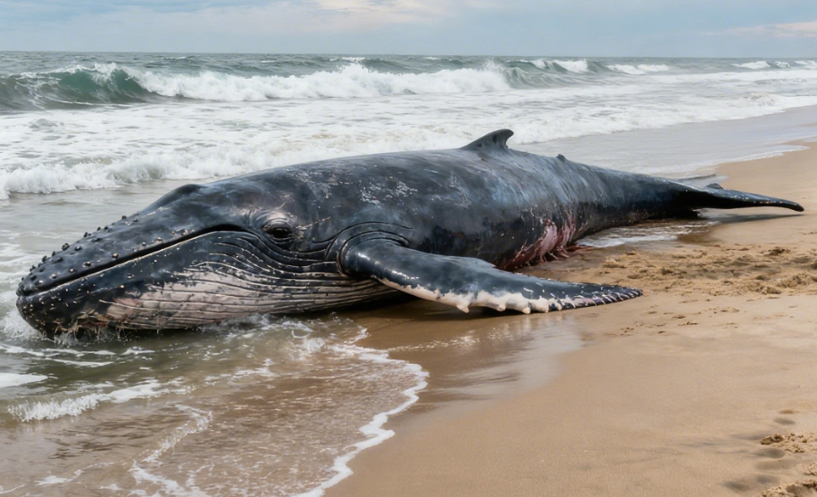 Stranding and Death of a Humpback Whale in New Jersey, USA