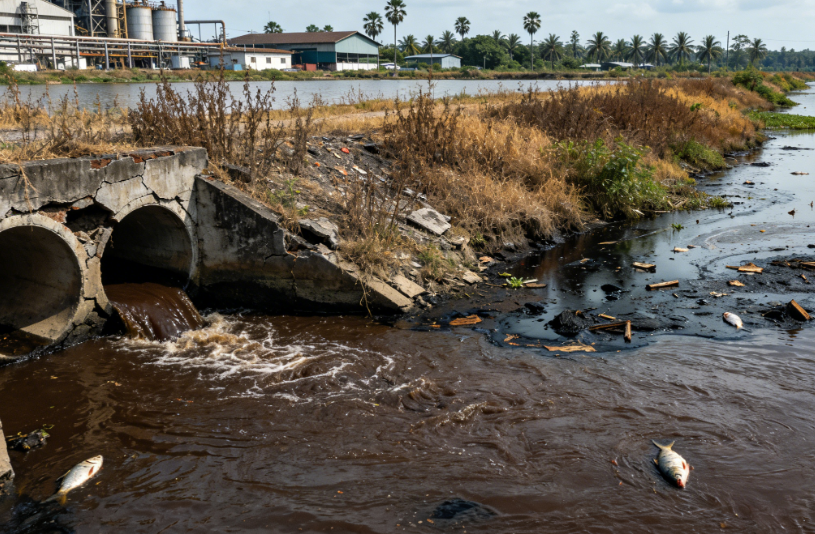 Malaysian Palm Oil Mill Pollutes River