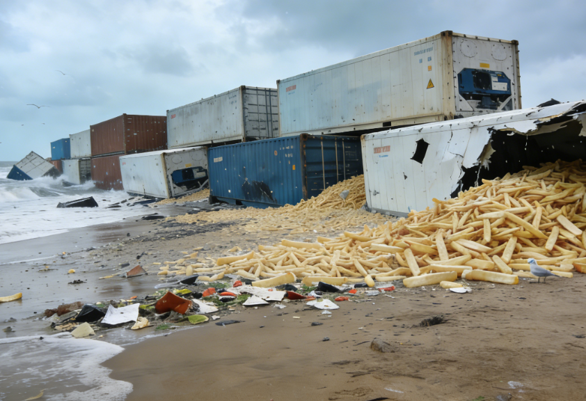 French Fry Container Marine Debris Pollution