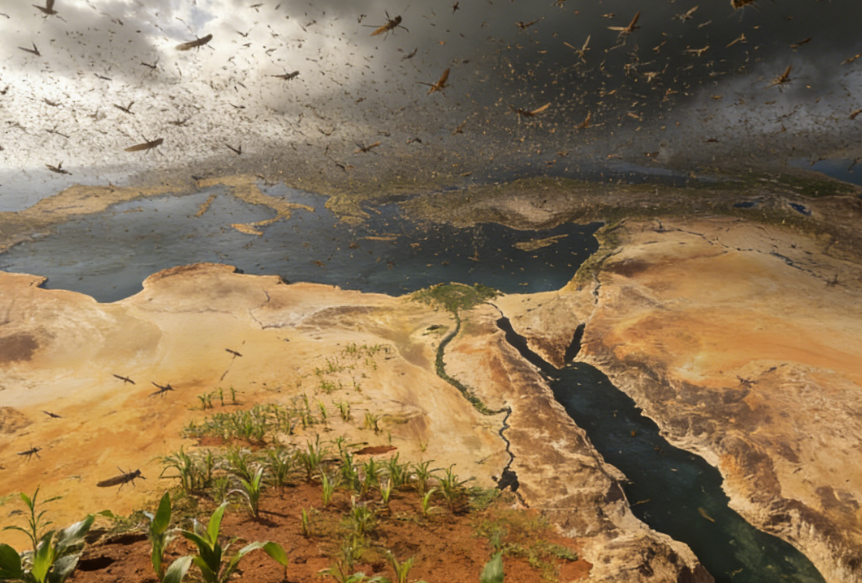 Locust Plague Strikes Western Sahara