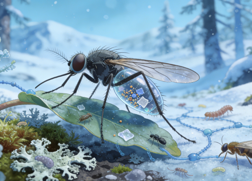 Microplastic Pollution Invades Polar Forest Food Chain