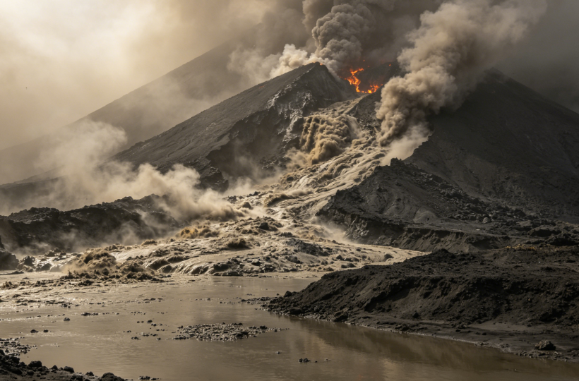 Eruption of Mount Mayon in the Philippines