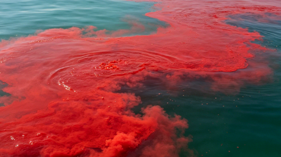 200-Liter Spill of Red Ink into Lake Geneva, France
