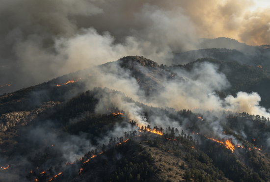 Major Wildfires Break Out Simultaneously in Two Regions of Spain