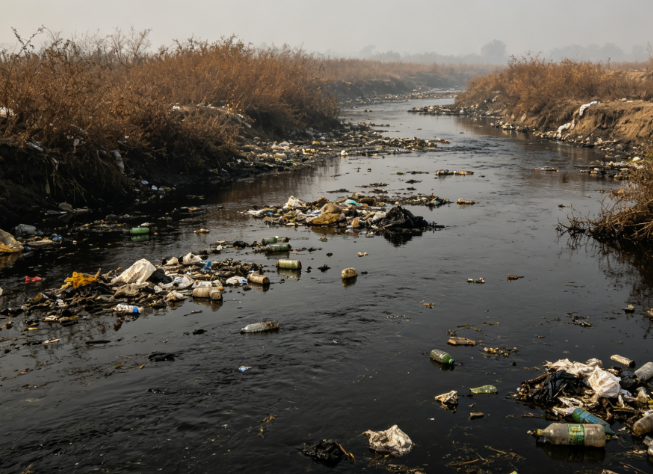 Widespread Chemical Waste Contamination Incident in the Ganges River, India