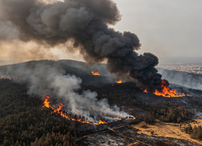 Forest Fires Break Out in Serbia