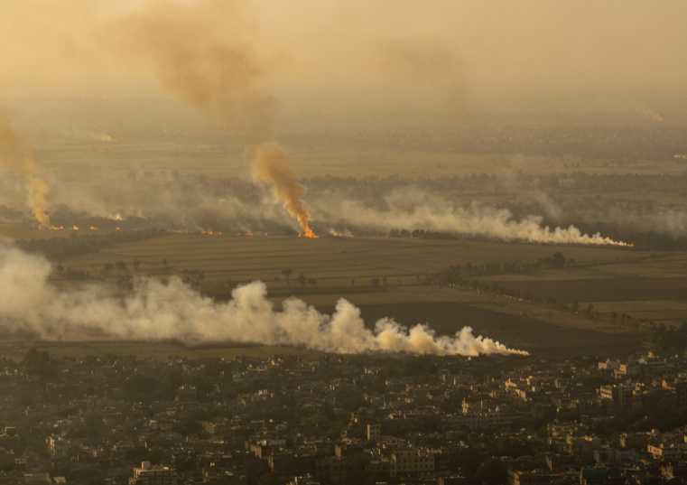 Smog from Crop Straw Burning Hits Delhi