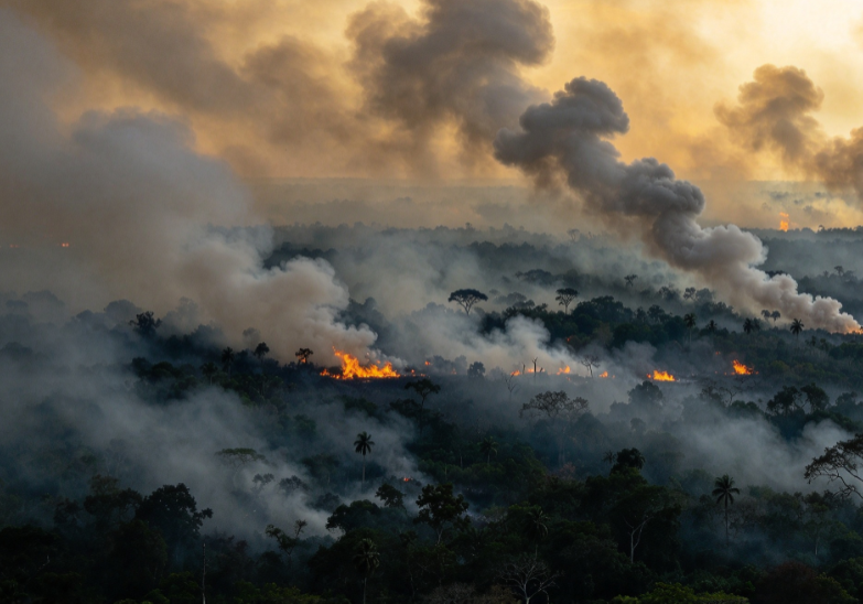 Amazon Rainforest Fires Escalate During Dry Season