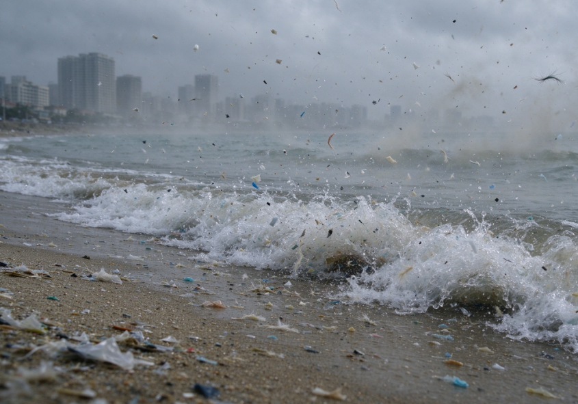 The Hazards of Marine Microplastics