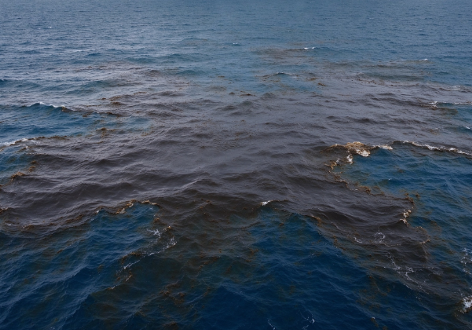 Oil Spill from an Oil Tanker in the Arabian Gulf, UAE