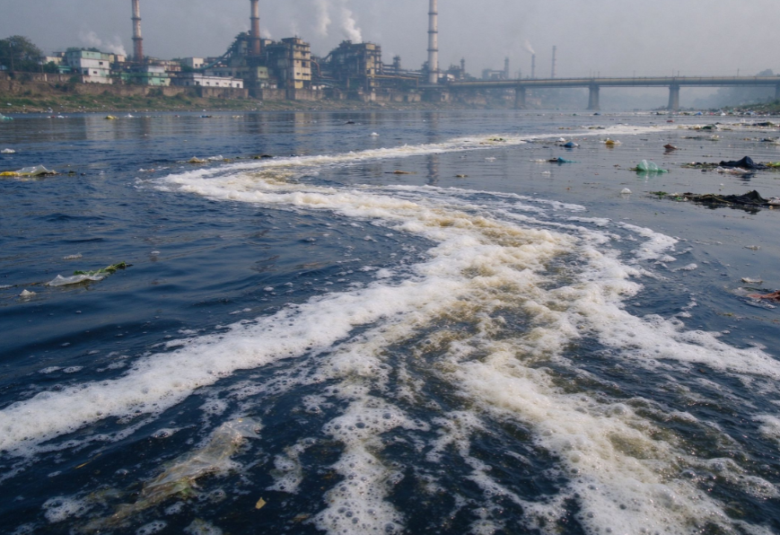 Severe Industrial Wastewater Pollution in India’s Yamuna River